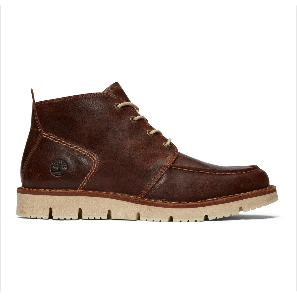 Timberland Westmore Mens Chukka Boots Size 9 Brown Leather Moc Toe SensorFlex